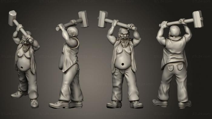 Military figurines (Redneck Survivors generic 13, STKW_11411) 3D models for cnc