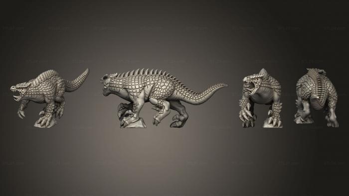 Статуэтки военные (Бегемозавр - рептилия, STKW_11452) 3D модель для ЧПУ станка
