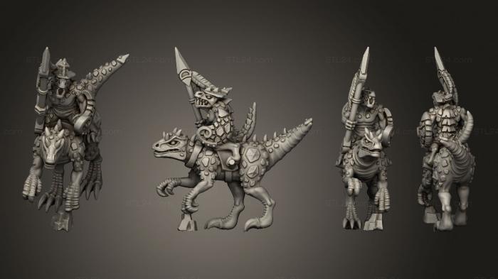 Military figurines (reptilian cavalry 2, STKW_11454) 3D models for cnc