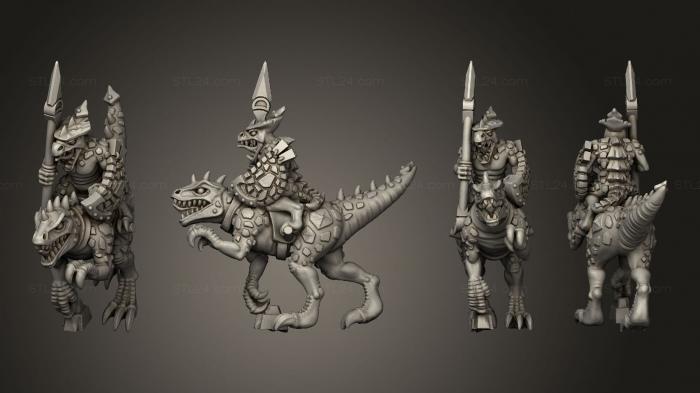 Military figurines (reptilian cavalry 9, STKW_11461) 3D models for cnc