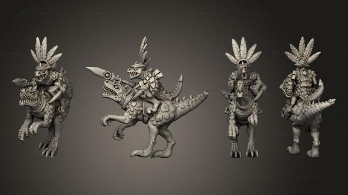 Military figurines (reptilian cavalry champion 2, STKW_11463) 3D models for cnc