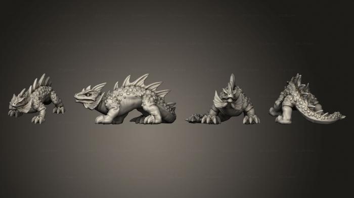 Military figurines (reptilian fire lizard 01, STKW_11468) 3D models for cnc