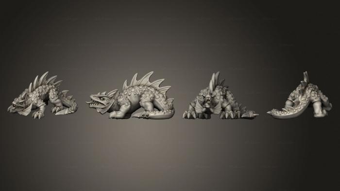 Military figurines (reptilian fire lizard 02, STKW_11469) 3D models for cnc