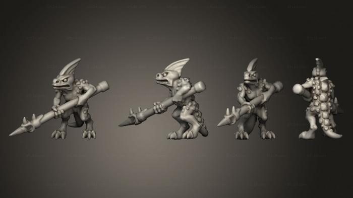 Military figurines (reptilian fire lizard 04, STKW_11471) 3D models for cnc