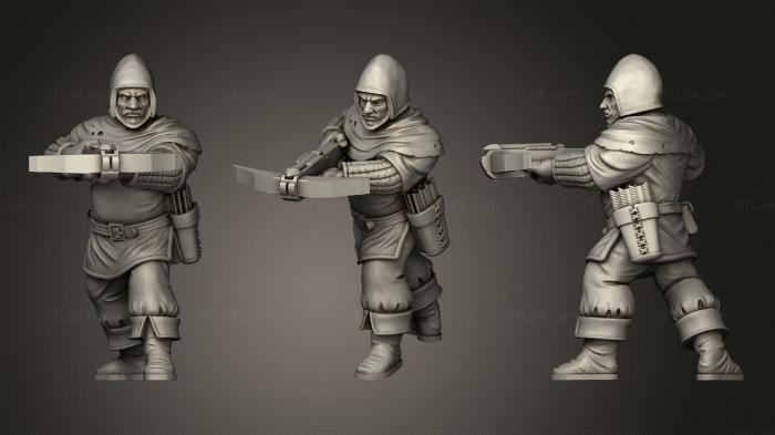 Military figurines (Guard with Crossbow pose 1, STKW_1150) 3D models for cnc