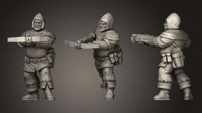 Military figurines (Guard with Crossbow pose 3, STKW_1151) 3D models for cnc