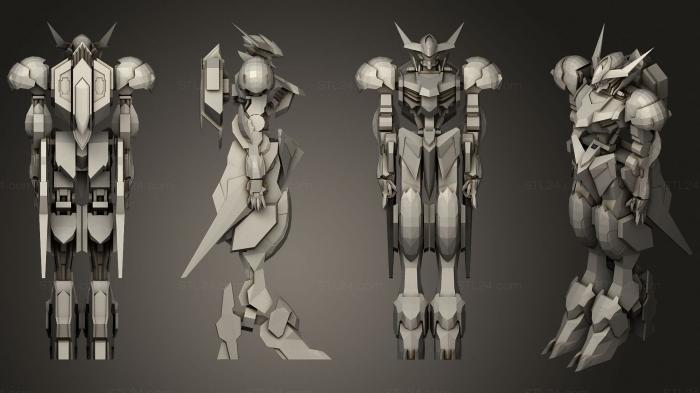 Military figurines (Gundam barbatos, STKW_1153) 3D models for cnc