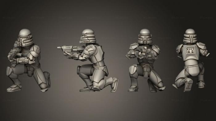 Military figurines (Republic Commando Squad 01, STKW_11549) 3D models for cnc