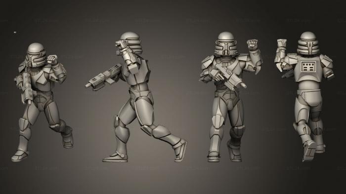Military figurines (Republic Commando Squad 2, STKW_11551) 3D models for cnc