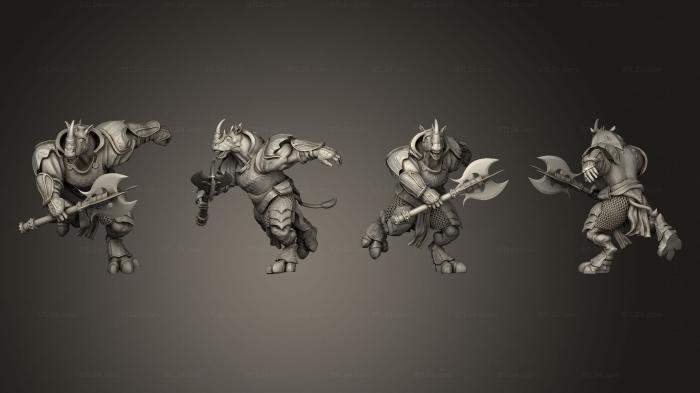 Military figurines (Rhino Champion Attacking Large, STKW_11570) 3D models for cnc