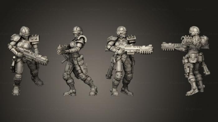 Military figurines (Rifle Lady 04, STKW_11615) 3D models for cnc