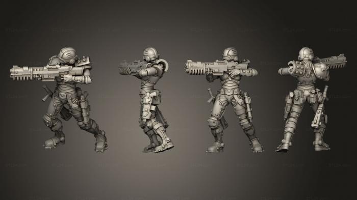 Military figurines (Rifle Lady, STKW_11617) 3D models for cnc