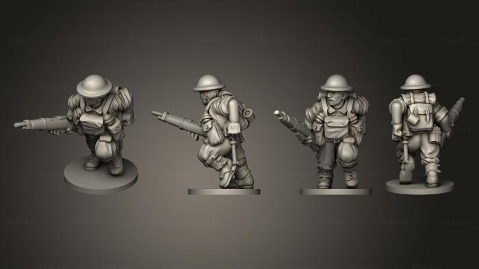 Military figurines (RIFLEMAN 52, STKW_11663) 3D models for cnc
