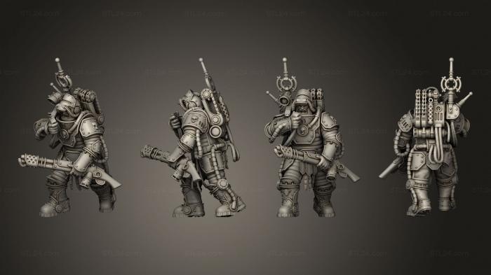 Military figurines (RL Warrior 14, STKW_11734) 3D models for cnc