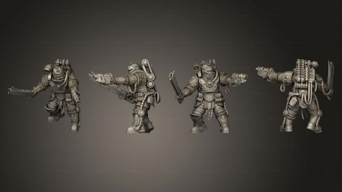 Military figurines (RL Warrior 15, STKW_11735) 3D models for cnc