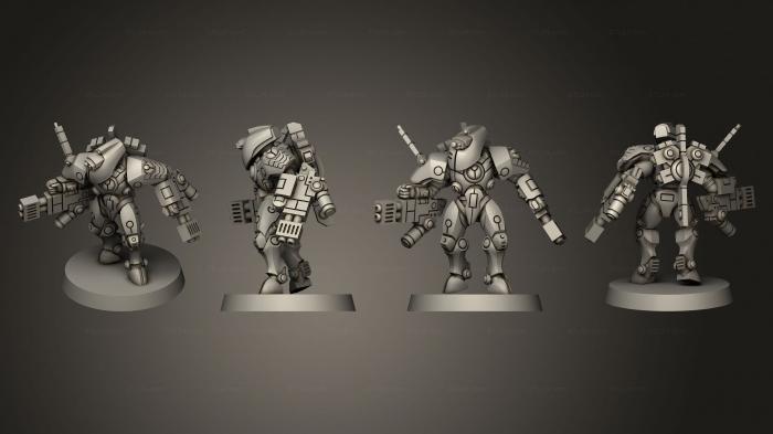 Military figurines (Robot warrior 01, STKW_11744) 3D models for cnc