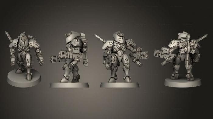 Military figurines (Robot warrior 02, STKW_11745) 3D models for cnc