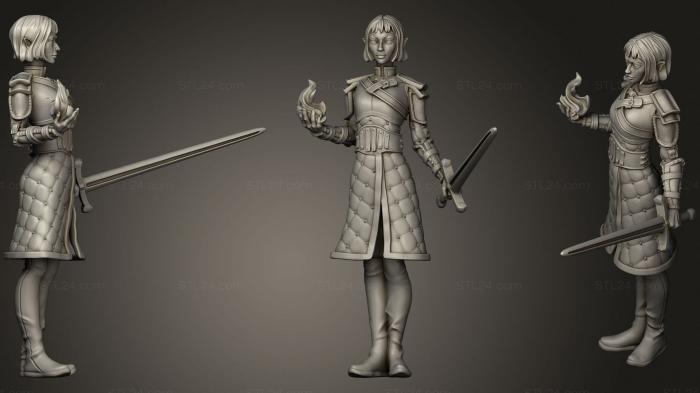 Military figurines (Half Elf Warlock Jilsa Rennwin, STKW_1175) 3D models for cnc