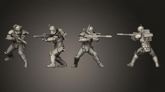 Статуэтки военные (Грубый Всадник sniper G, STKW_11808) 3D модель для ЧПУ станка