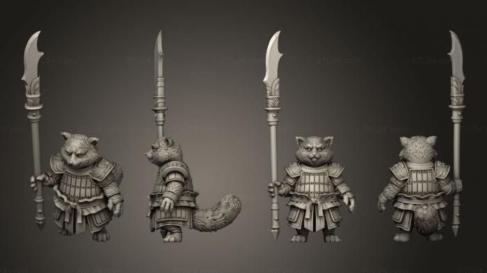 Military figurines (Rowdy Red Panda Crescent Blade 04, STKW_11815) 3D models for cnc
