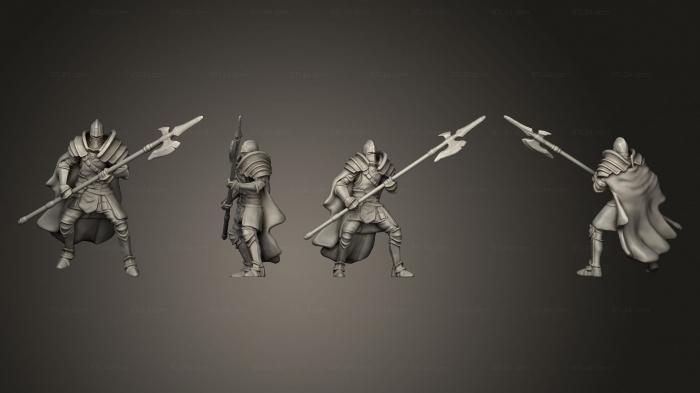 Military figurines (Royal Guard Halberd 01, STKW_11841) 3D models for cnc