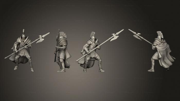 Military figurines (Royal Guard Halberd 03, STKW_11843) 3D models for cnc