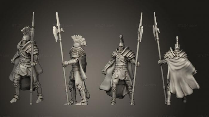 Military figurines (Royal Guard Halberd 04, STKW_11844) 3D models for cnc