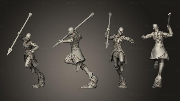 Military figurines (Royal Sister Warriors 06, STKW_11860) 3D models for cnc