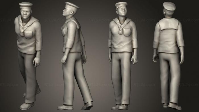Military figurines (Sailor Looking Up B 1 72, STKW_11912) 3D models for cnc