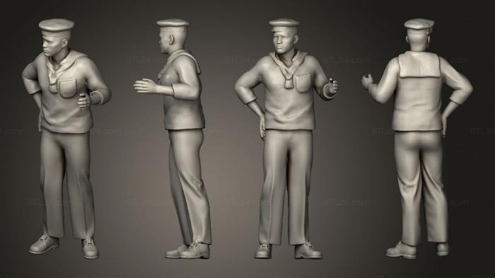 Military figurines (Sailor Operating A 1 72, STKW_11914) 3D models for cnc