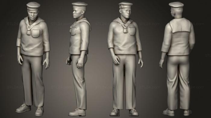 Military figurines (Sailorstanding A 1 72, STKW_11921) 3D models for cnc
