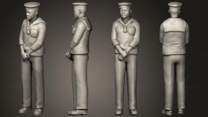 Military figurines (Sailorstanding B 1 72, STKW_11922) 3D models for cnc