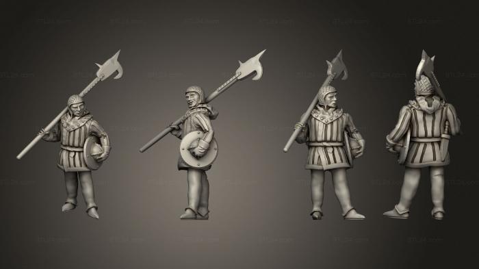 Military figurines (Sample Medieval Soldier, STKW_11931) 3D models for cnc