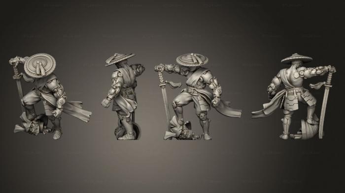 Military figurines (Samurai 01, STKW_11952) 3D models for cnc