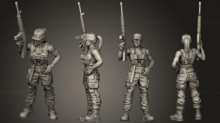 Military figurines (Sarah Condor, STKW_11978) 3D models for cnc