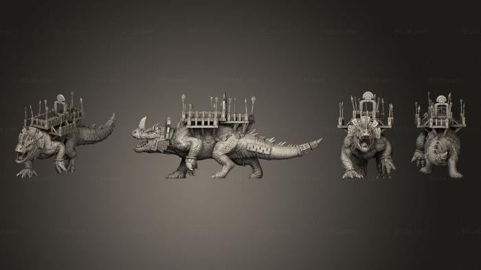 Military figurines (Saurian Dread Behemoth, STKW_11999) 3D models for cnc