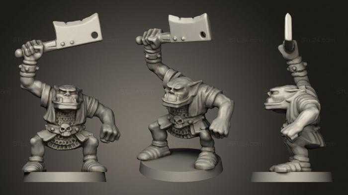Military figurines (Heroquest Orcs, STKW_1200) 3D models for cnc