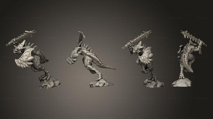 Military figurines (SAURUS WITH SWORD 3, STKW_12019) 3D models for cnc