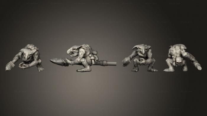 Military figurines (Savage Goblins A 1, STKW_12024) 3D models for cnc