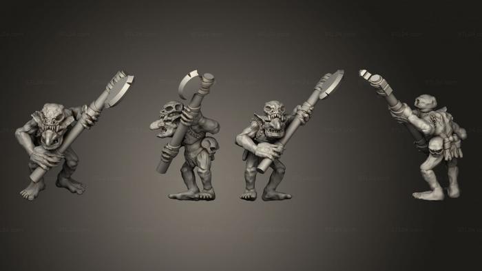 Military figurines (Savage Goblins A 3, STKW_12026) 3D models for cnc