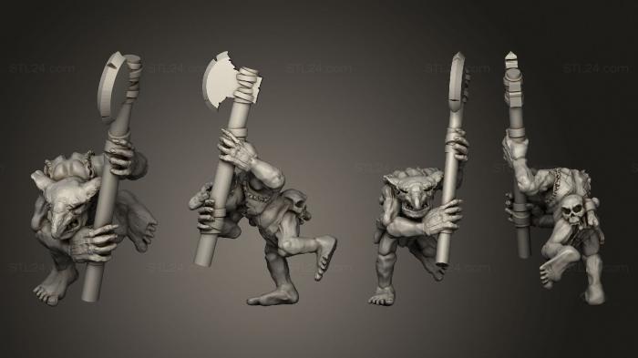 Military figurines (Savage Goblins A 4, STKW_12027) 3D models for cnc