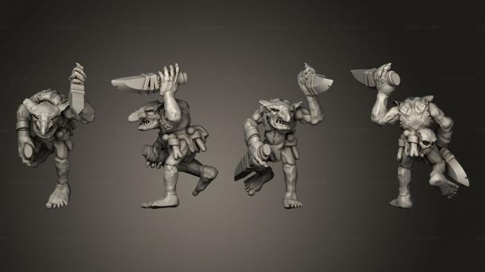 Military figurines (Savage Goblins A 5, STKW_12028) 3D models for cnc