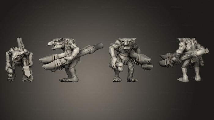 Military figurines (Savage Goblins A 6, STKW_12029) 3D models for cnc