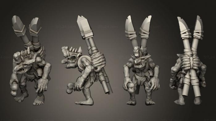 Military figurines (Savage Goblins A 7, STKW_12030) 3D models for cnc