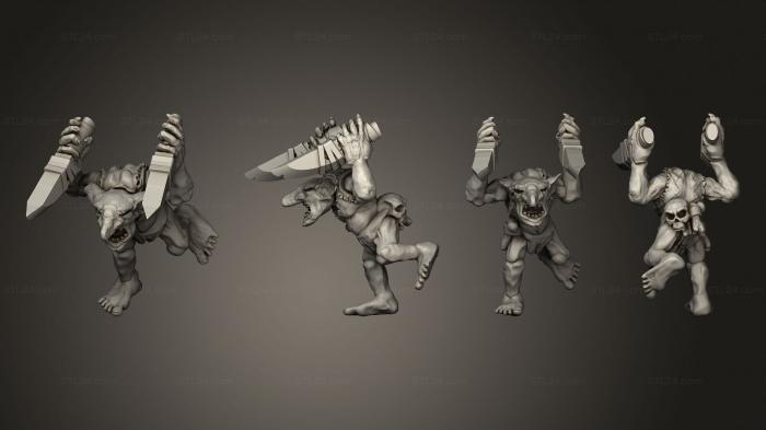 Military figurines (Savage Goblins A 9, STKW_12032) 3D models for cnc