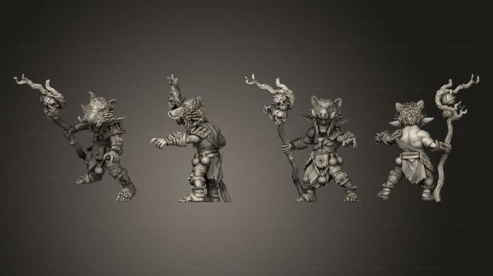 Military figurines (Savage Gobo Shaman, STKW_12036) 3D models for cnc