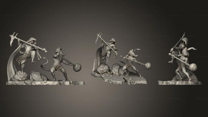 Статуэтки военные (Битва индуистских богов 567, STKW_1204) 3D модель для ЧПУ станка