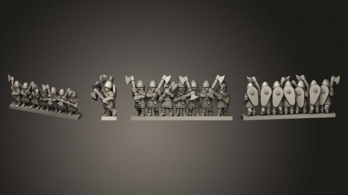 Статуэтки военные (САКСОНСКИЕ ДОМАШНИЕ КАРЛЫ В ПОЛОСКУ 03, STKW_12047) 3D модель для ЧПУ станка