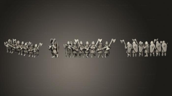 Military figurines (SAXON HOUSECARLS STRIPE 06, STKW_12050) 3D models for cnc