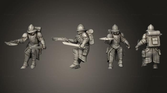 Military figurines (scout 08, STKW_12098) 3D models for cnc